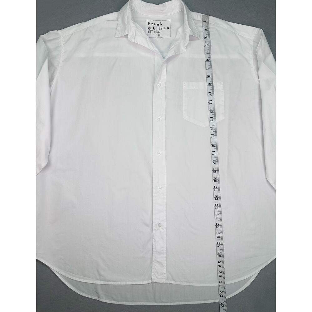 Frank & Eileen Shirley Oversized White Button Up Shirt 100% Cotton Size Medium - Picture 7 of 11